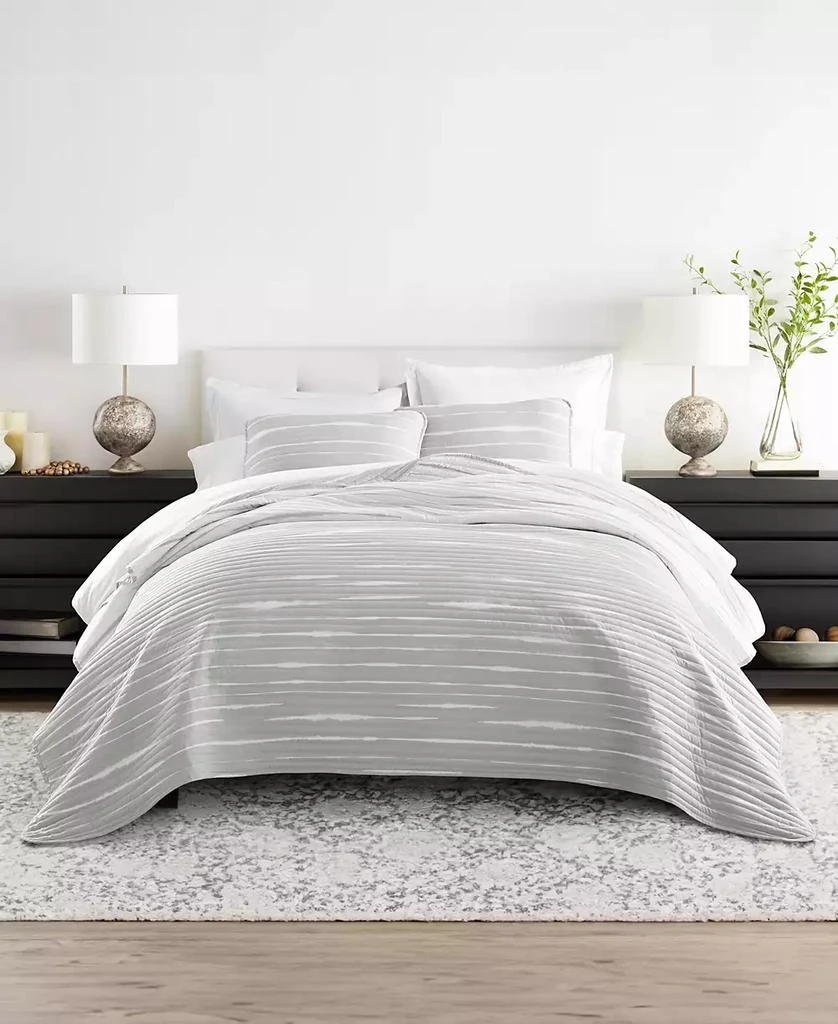 IENJOY HOME Horizon Lines Reversible 2-Pc. Lightweight Quilt Set 1