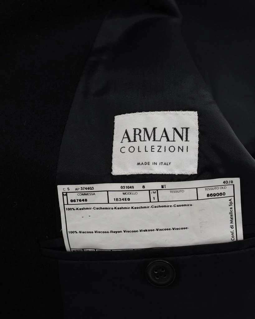 Armani Collezioni Single Breasted Blazer in Black Wool 3