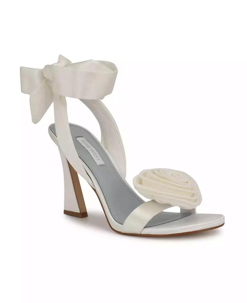 Nine West Women's Krave Bridal Tapered Heel Dress Sandals 1