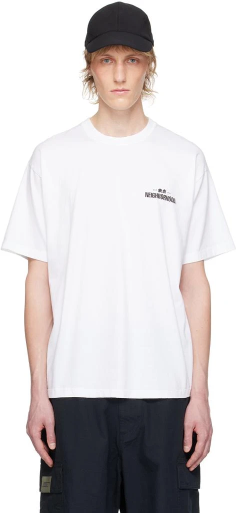 Neighborhood White Printed T-Shirt 1