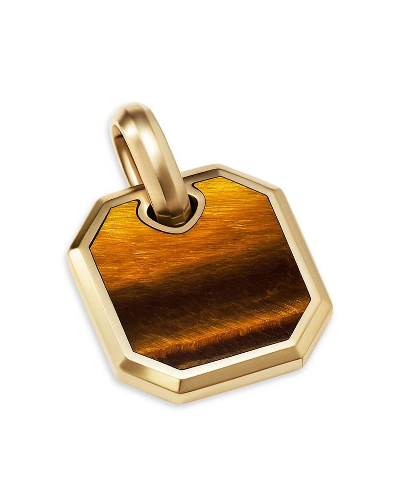 David Yurman Men's Roman Amulet in 18K Yellow Gold with Tigers Eye, 15mm 3