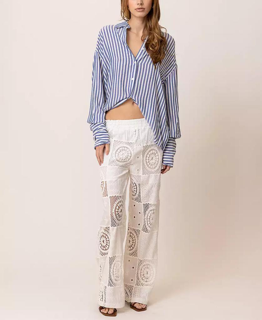 Line & Dot Women's Biva Quilted-Lace Pull-On Pants
