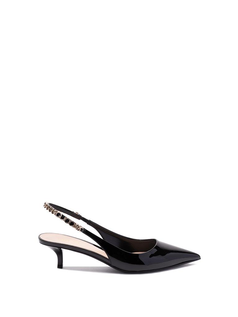 【送料&関税込】Gucci Signoria Logo Plaque Slingback Pumps Gucci Signoria slingback pump in black mesh | GUCCI® US
