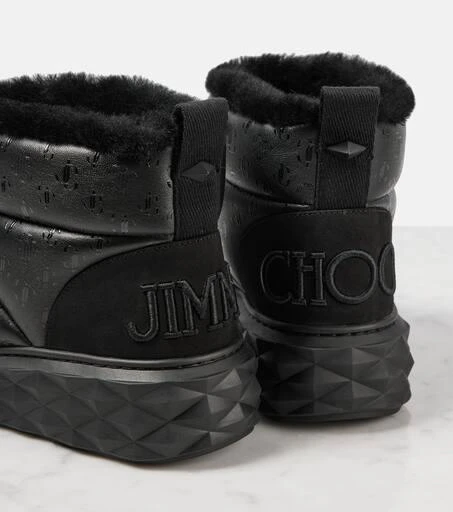 Jimmy Choo Xan shearling-lined leather snow boots 5