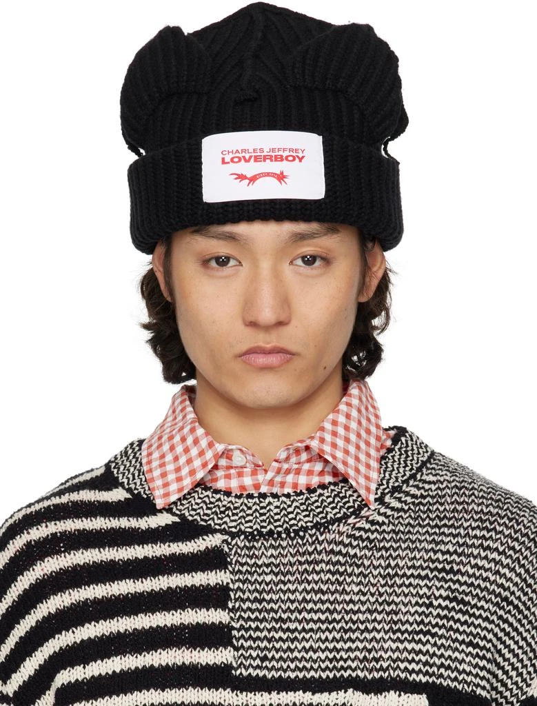Charles Jeffrey Loverboy Black Chunky Ears Beanie 1