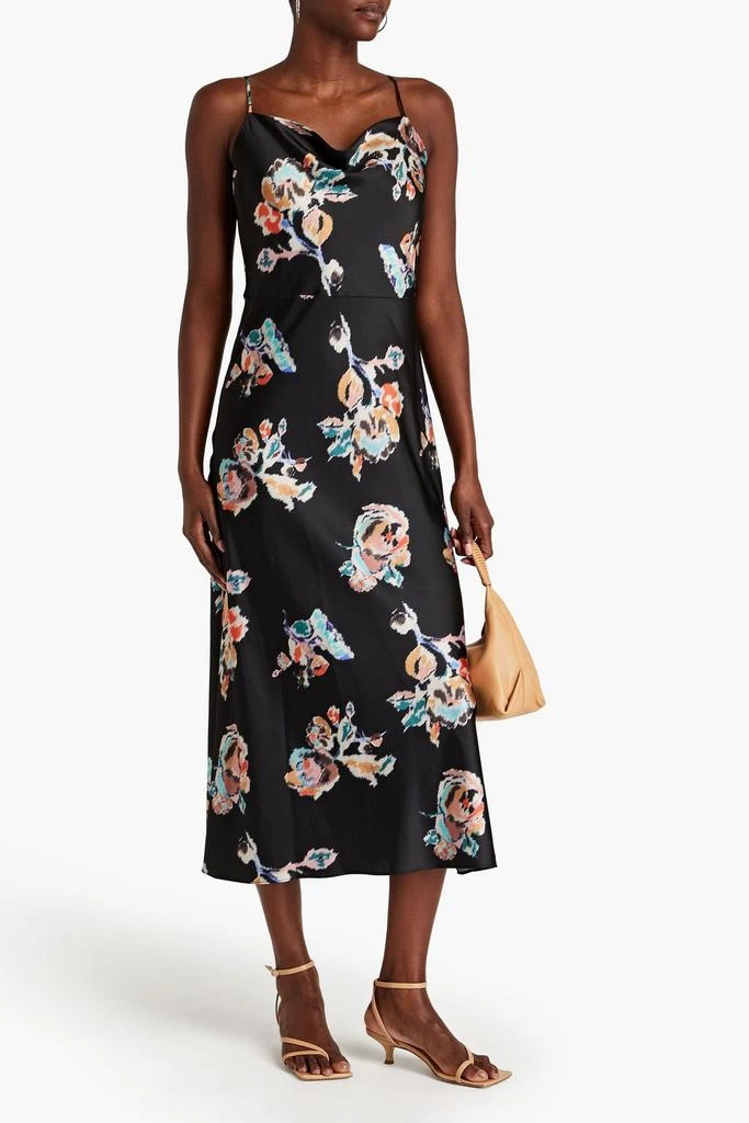 Vince Draped floral-print satin maxi dress 2
