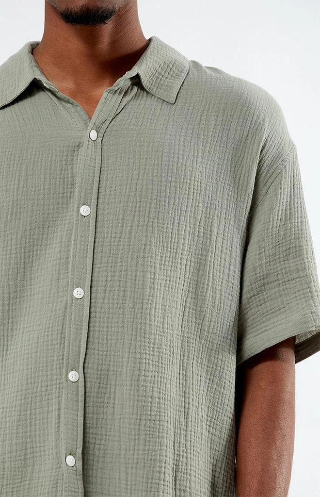 PacSun Cropped Boxy Gauze Camp Shirt 2