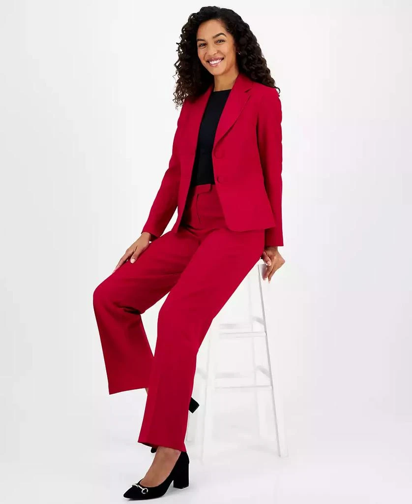 Le Suit Women's Seamed Peplum Pantsuit 4