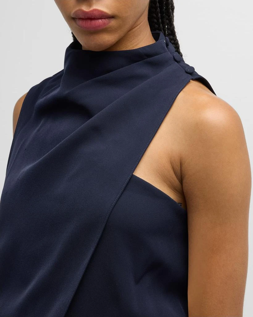 Black Halo Floella Draped Mock-Neck Jumpsuit 5