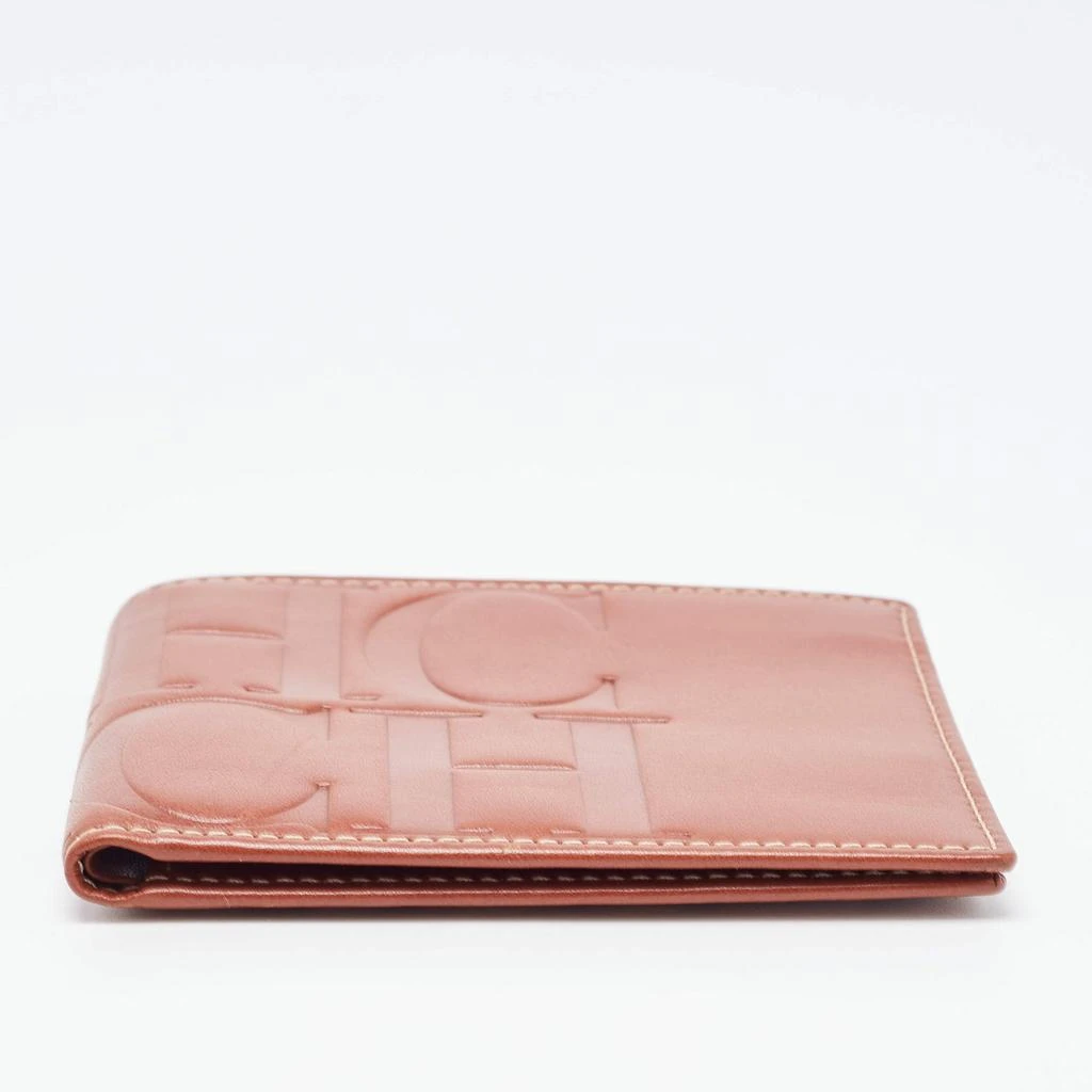 CH Carolina Herrera CH Carolina Herrera Tan Monogram Embossed Leather Bifold Wallet 7