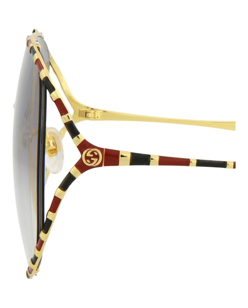 Gucci Round-Frame Metal Sunglasses 4