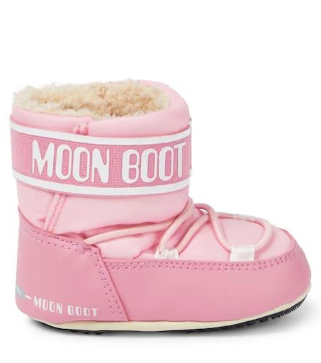 Moon Boot Baby leather-trimmed snow boots 3
