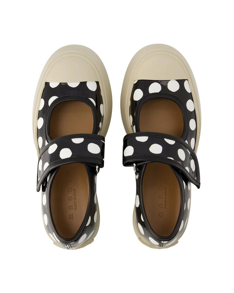 Marni Mary Jane Sneakers - Marni - Leather - Black/Lily White 4