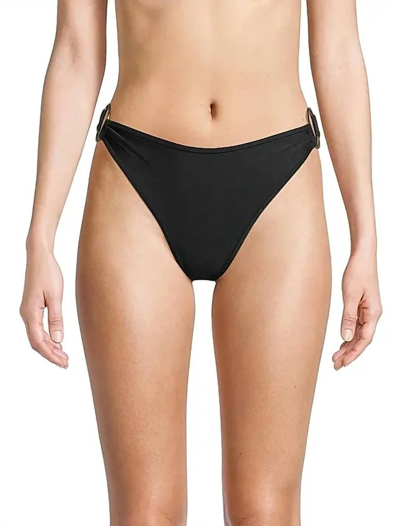 Ramy Brook Peri Ring Bikini Bottom In Black
