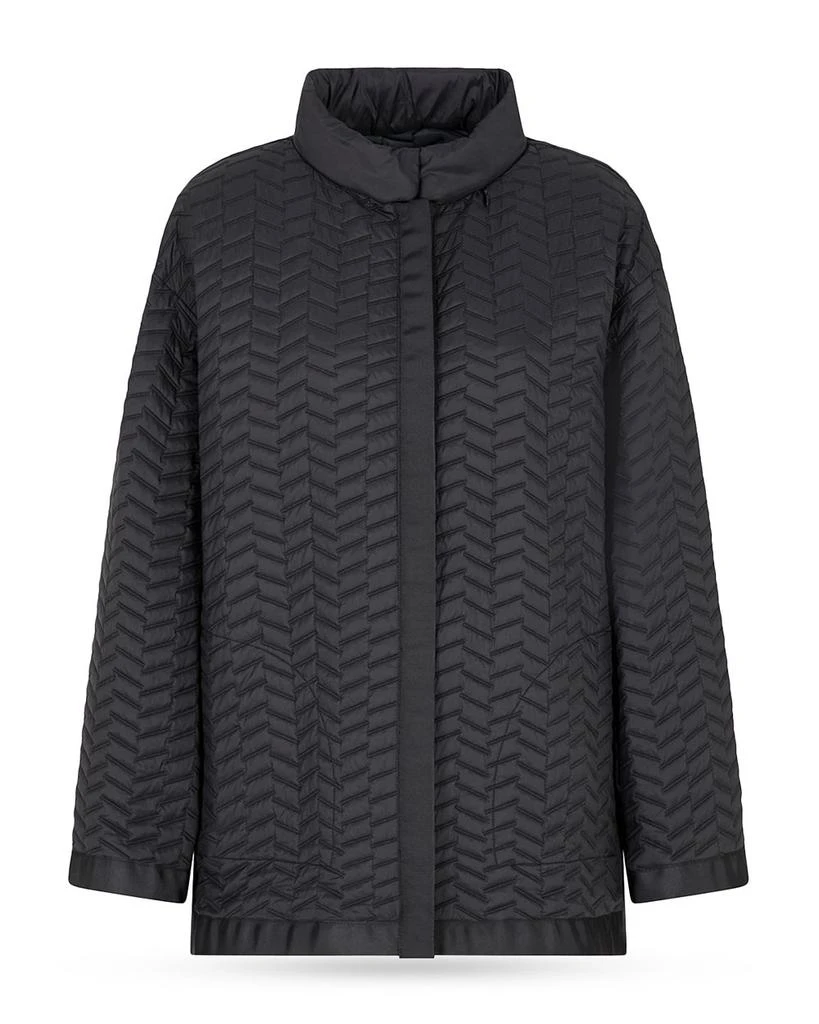 Emporio Armani Reversible Lightweight Quilted Nylon Puffer Jacket with Bell Sleeves 4