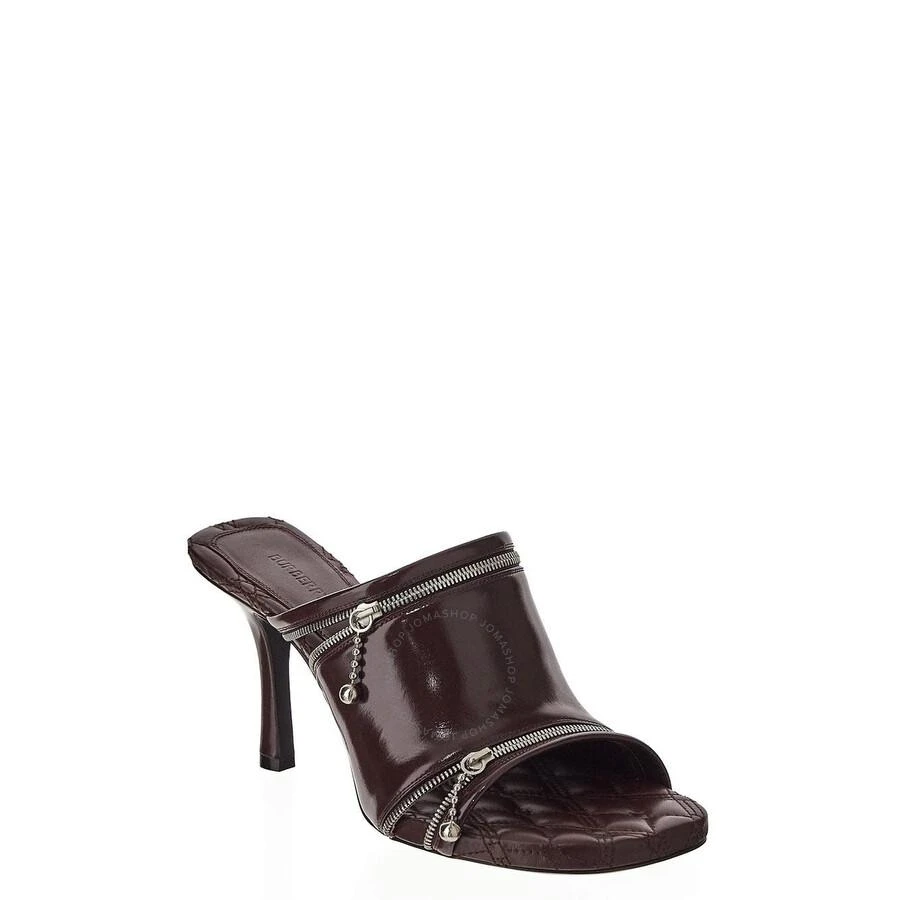 Burberry Leather Zipper Stiletto Mule Sandals 2