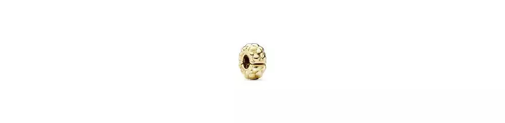 PANDORA 14k Gold-Plated Unique Metal Blend Studded Fixed clips charm