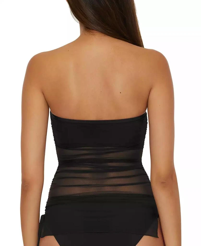 Becca Women's Muse Mixed-Media Bandeau Tankini Top 2