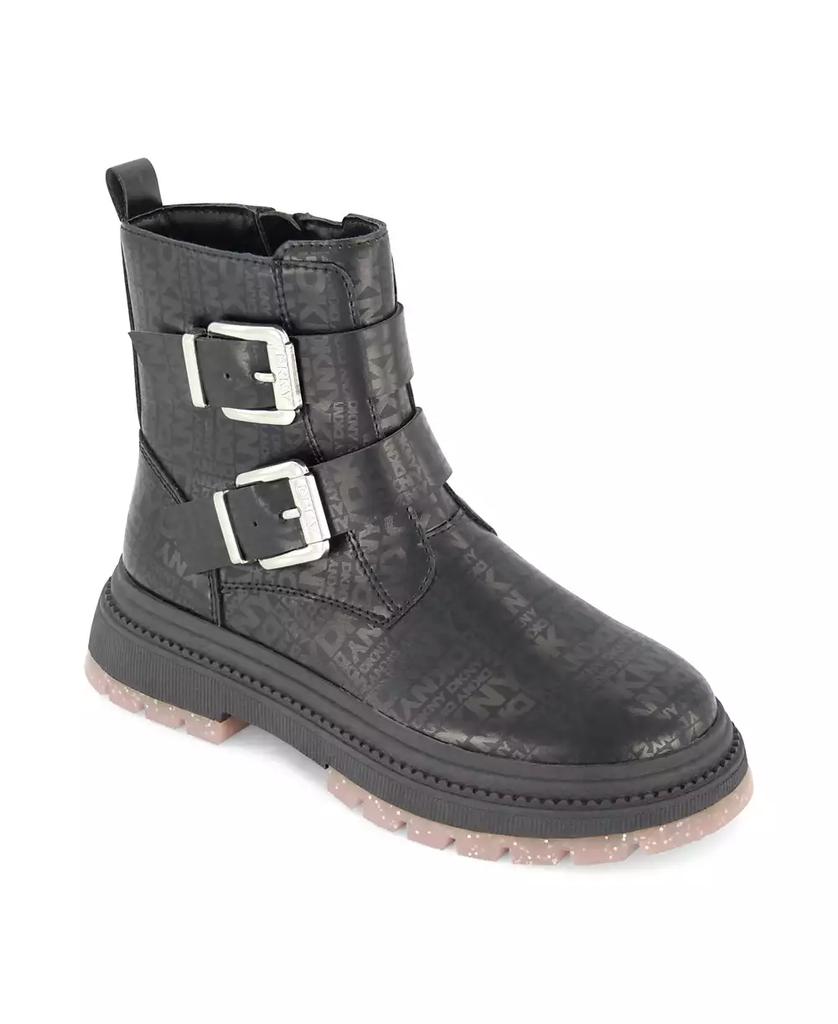 DKNY Little and Big Girls Crissa Buckles Lug Boot