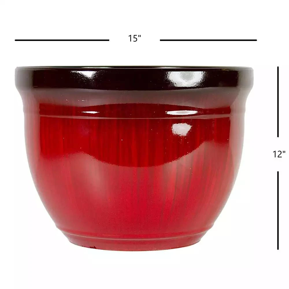 Gardener
s Select Gardener Select Madison Planter Red Drip 15" 2