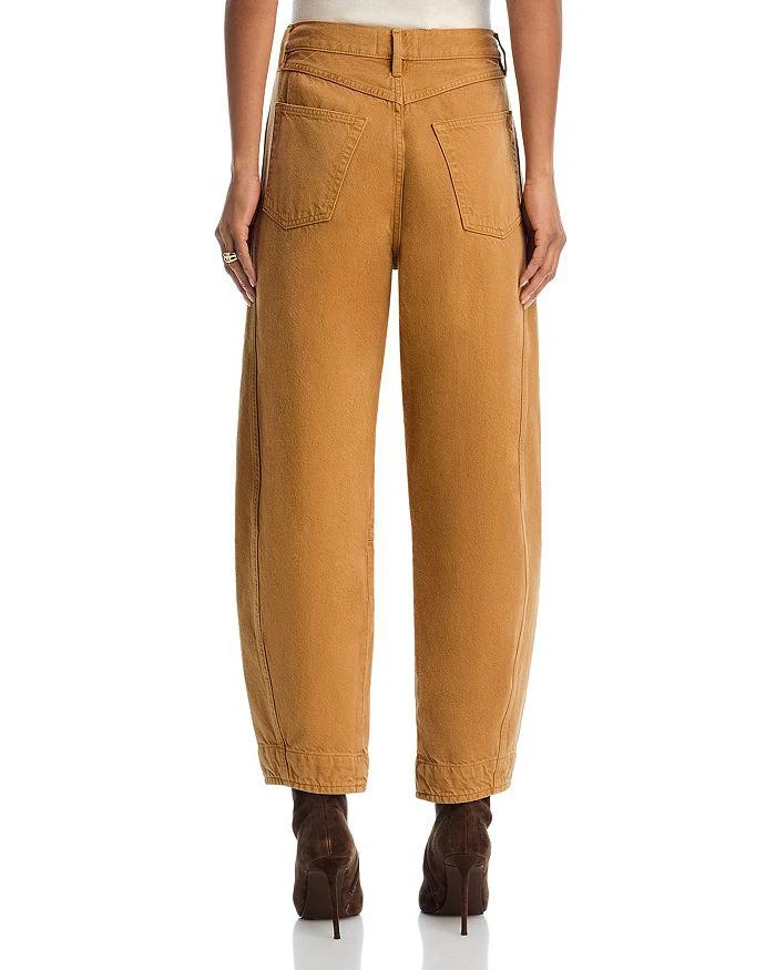 FRAME The Twisted High Rise Wide Leg Ankle Jeans in Biscuit 3