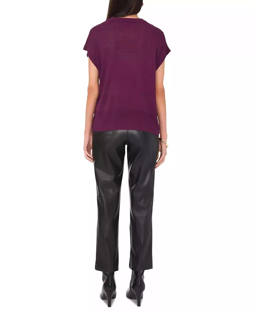 Vince Camuto Women's V-Neck Short-Sleeve Sweater 4