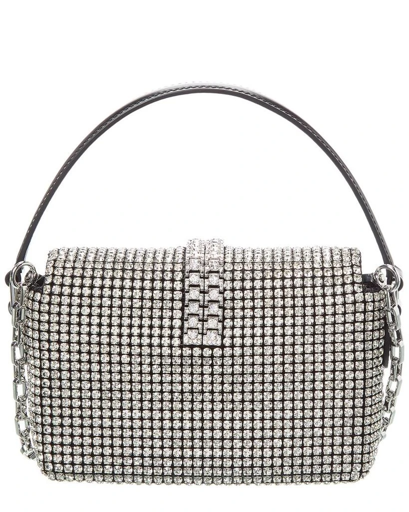 Self Portrait Rhinestone Chainmail Leather Micro Bag 2