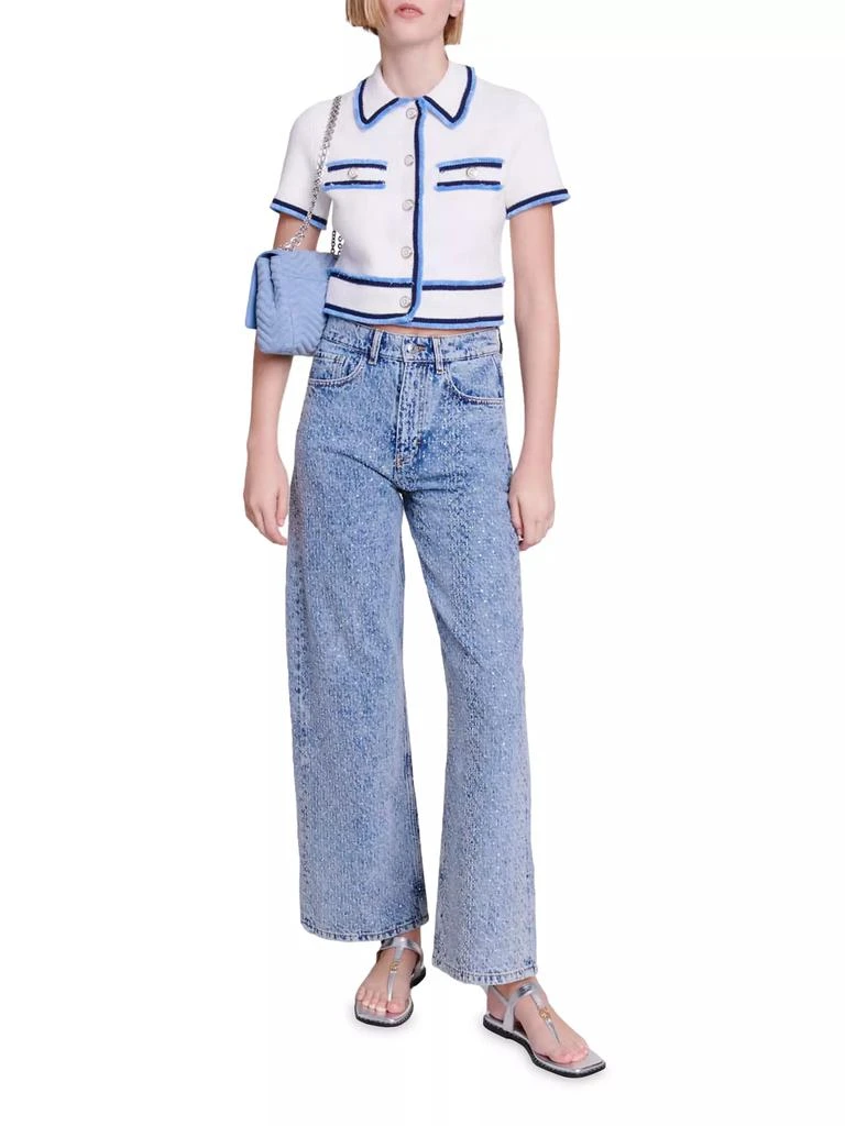 Maje Rhinestone Baggy Jeans 9