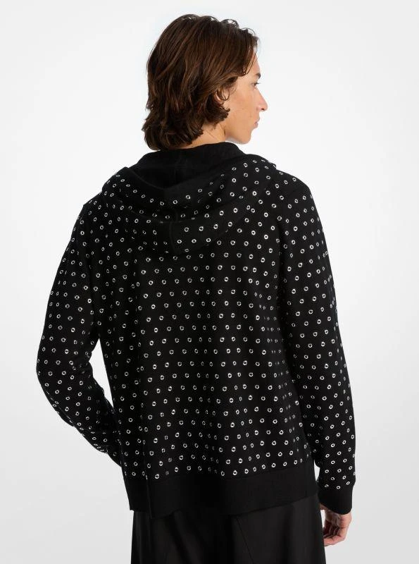 Michael Kors Grommeted Wool Zip-Up Hoodie 5