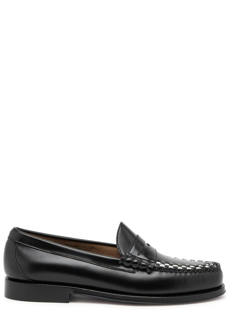G.H BASS & CO Weejuns Larson Weave glossed leather loafers