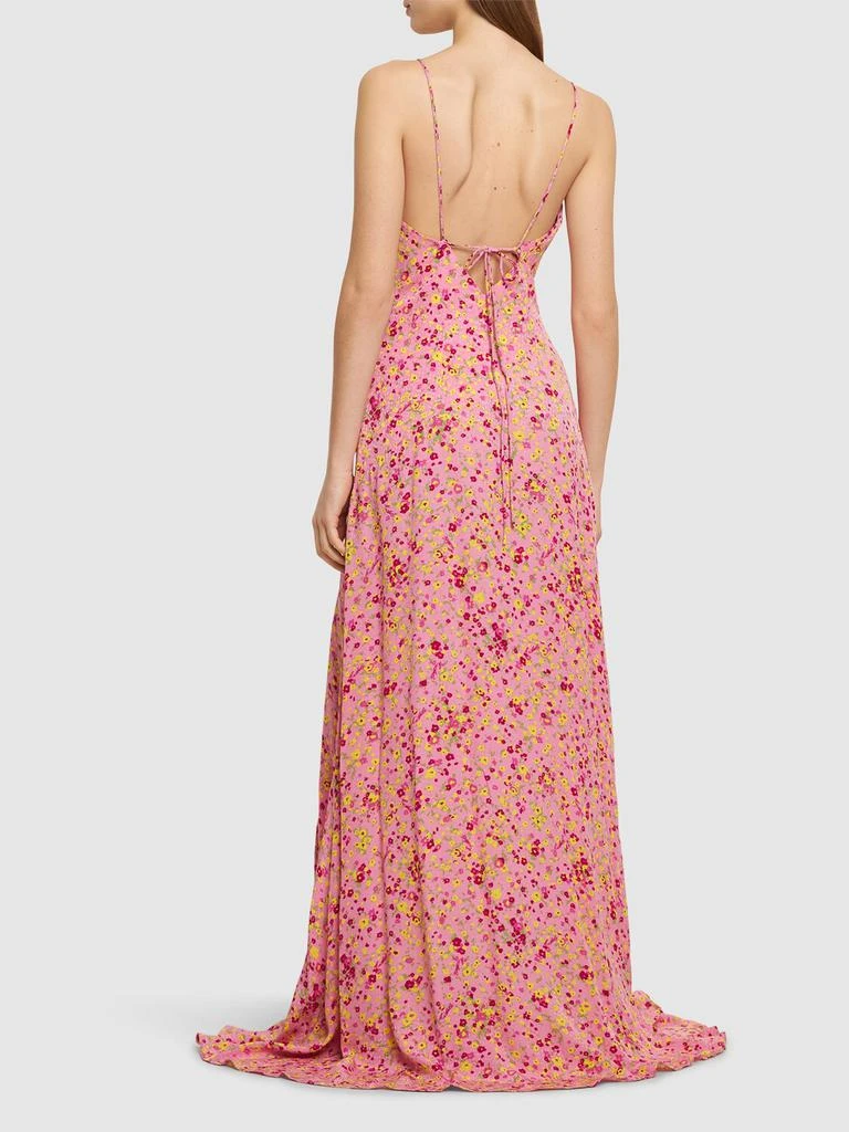 ROTATE Floral Print Jacquard Maxi Slip Dress 2