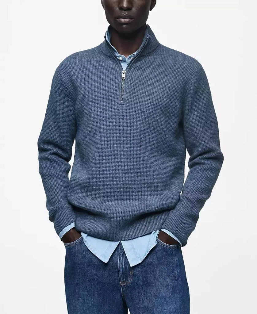 Mango Men's Perkins-Collar Knit Sweater 1