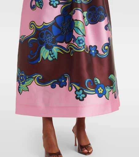 ALÉMAIS Floral off-shoulder satin maxi dress 6