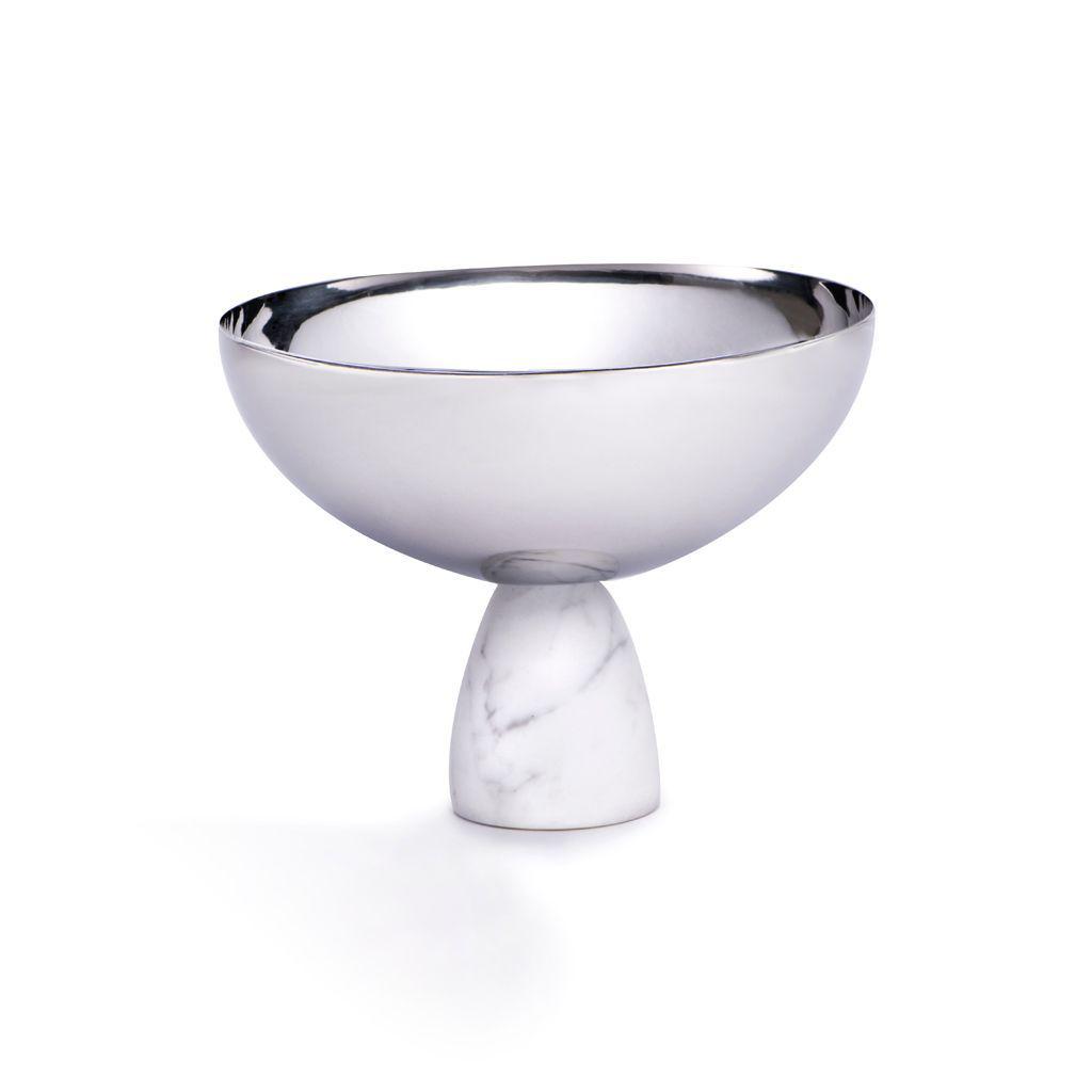 ANNA New York Coluna Nut Bowl Marble & Silver
