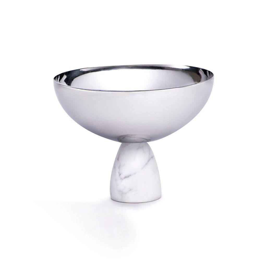 ANNA New York Coluna Nut Bowl Marble & Silver 1