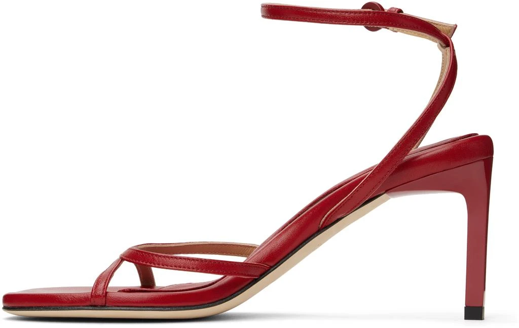 Dear Frances Red Criss Leather Heeled Sandals 3