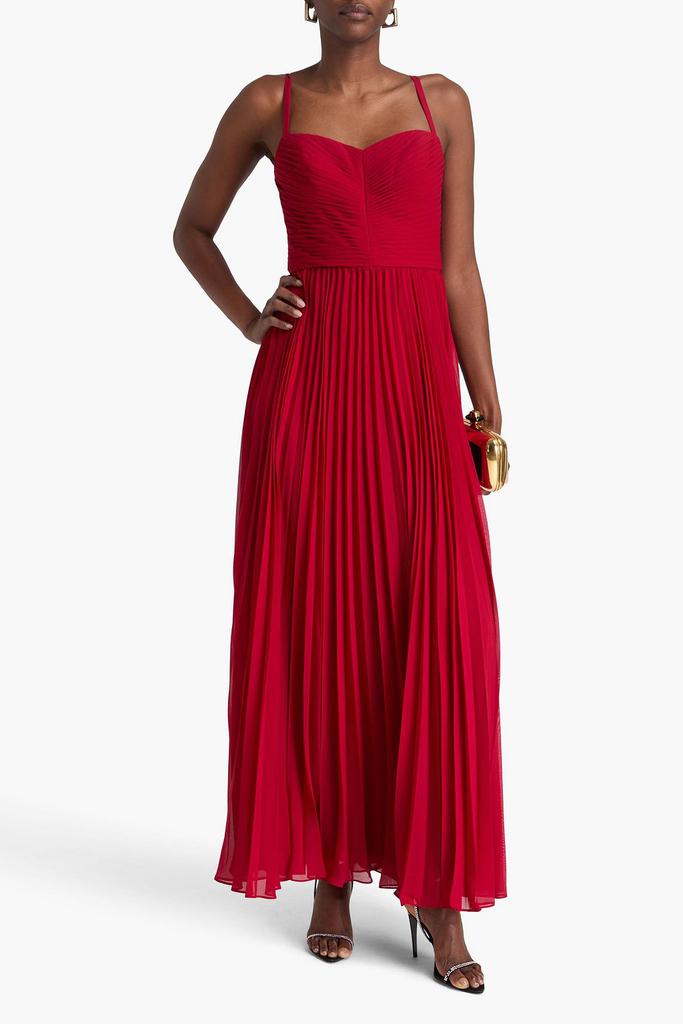 Zac Posen Pleated chiffon gown