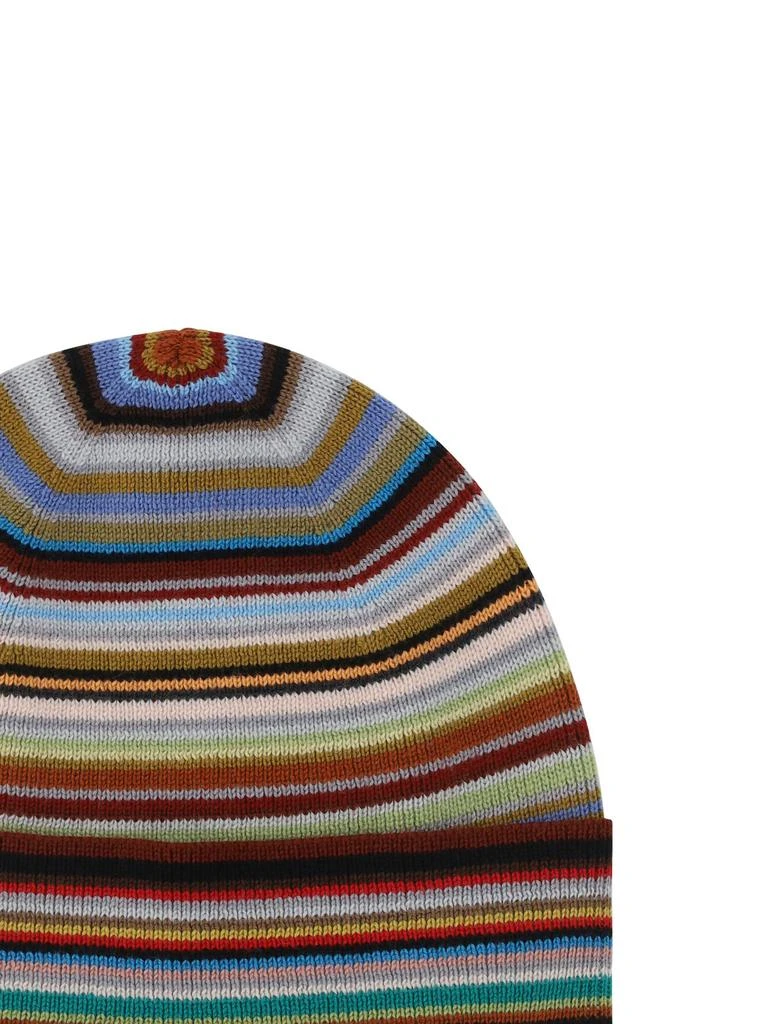 Paul Smith Paul Smith Striped Intarsia-Knitted Beanie 3