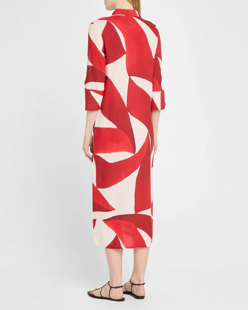 LENNY NIEMEYER Geometric Side Slit Maxi Shirtdress 3