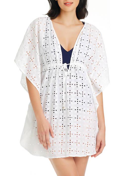 Bleu Rod Beattie Rod Beattie Eyes Wide Open Cotton Caftan Swim Cover Up