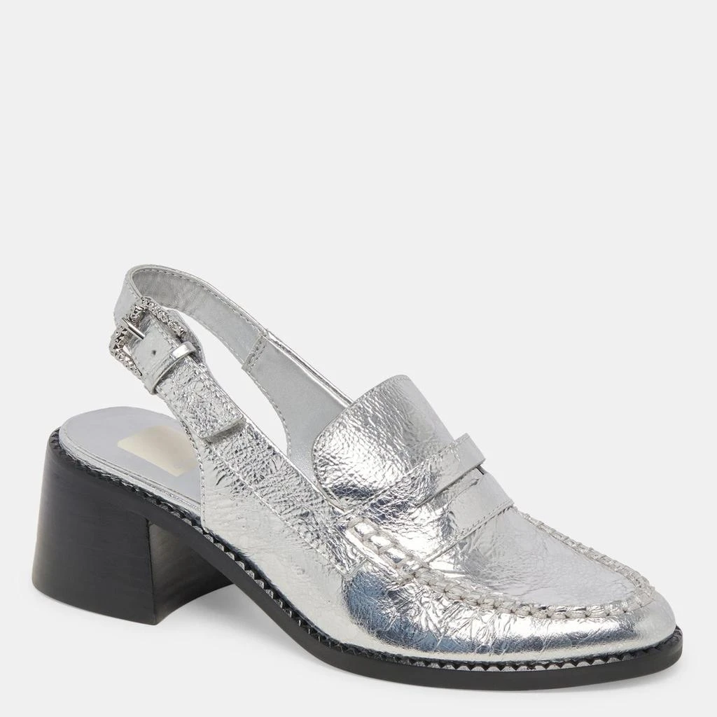 Dolce Vita Hardi Heels Silver Distressed Leather 2