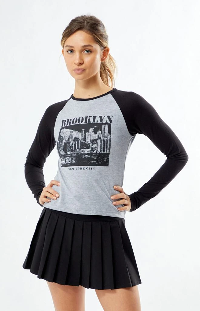 Daisy Street Brooklyn Raglan Long Sleeve T-Shirt 1