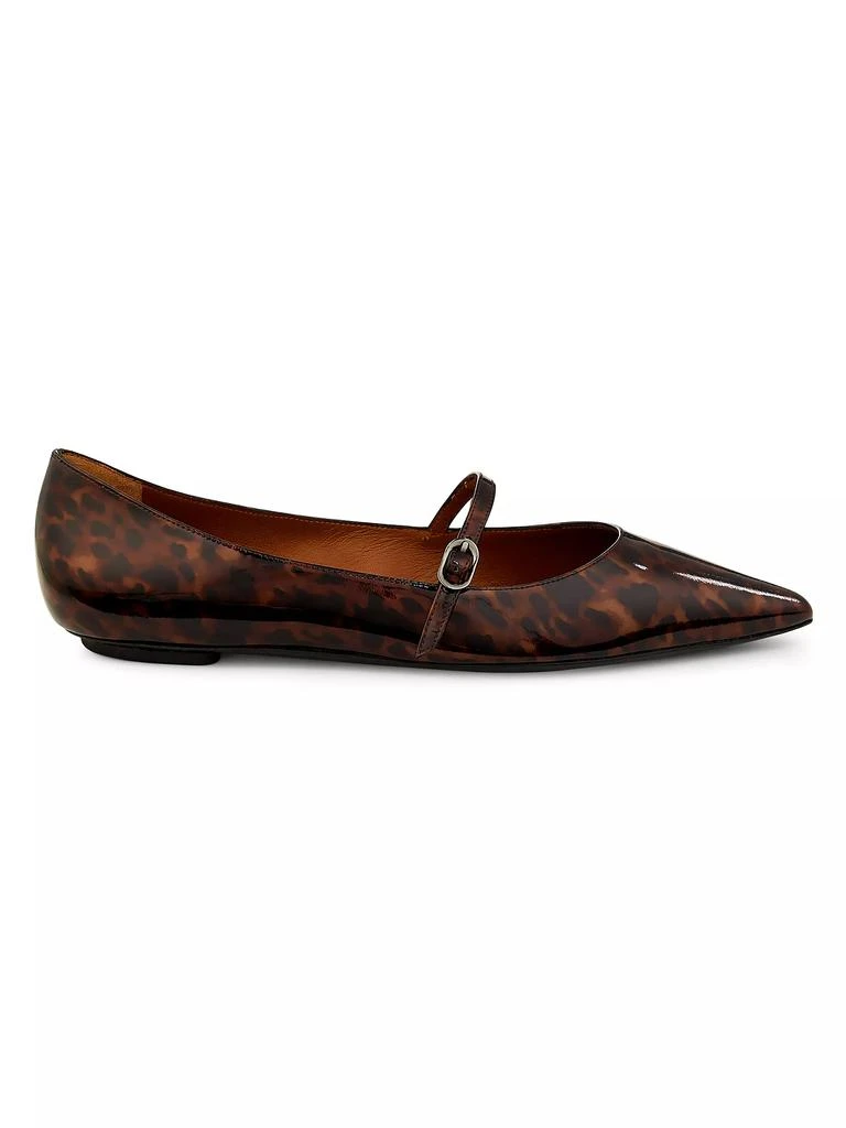 Stuart Weitzman Emilia Tortoiseshell Leather Flats 1
