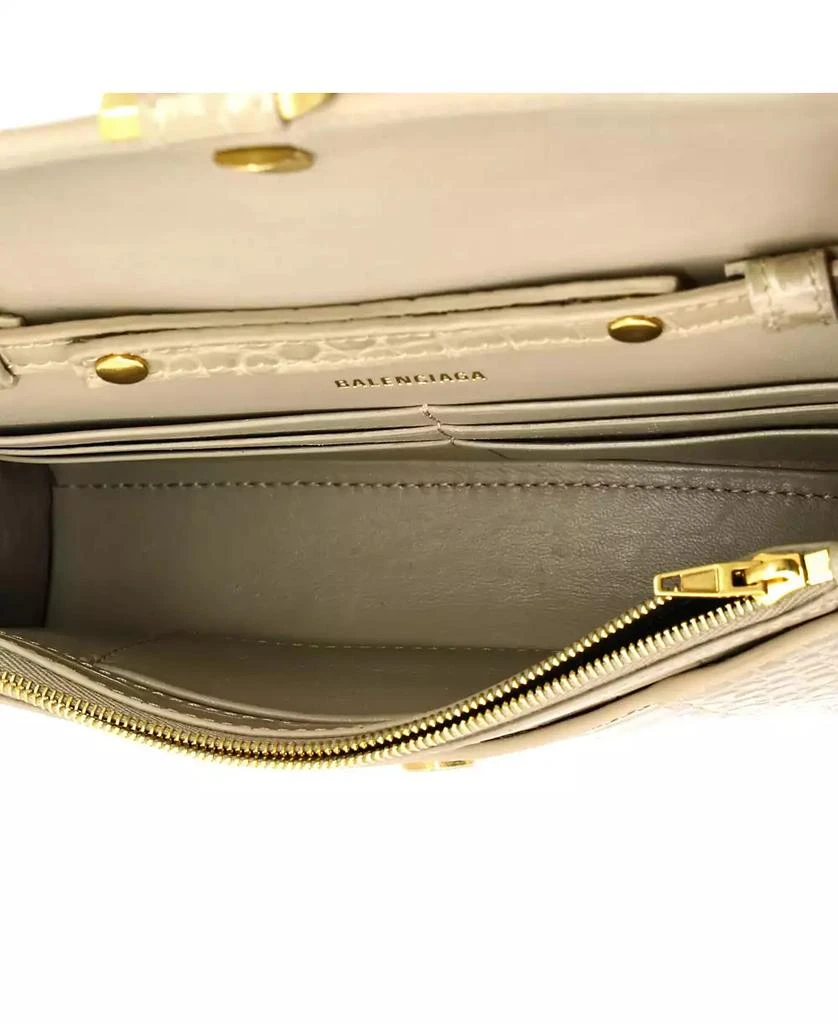 Pre-Owned Balenciaga Hourglass Chain Wallet Embossed Leather 5