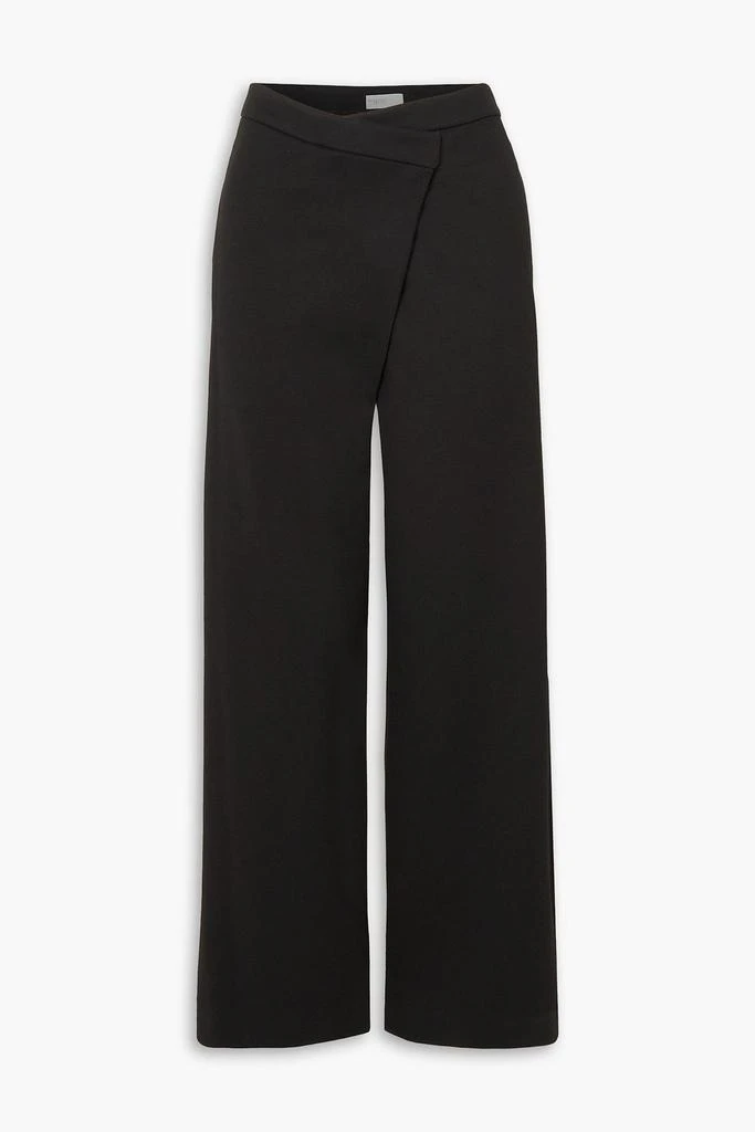 ROSETTA GETTY Wrap-effect jersey wide-leg pants 1