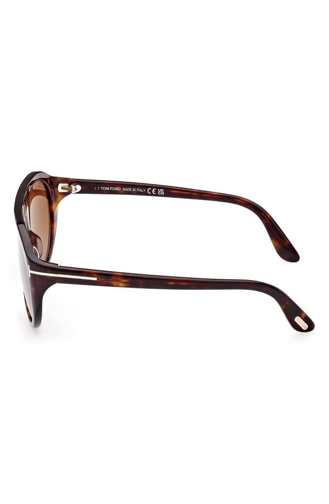 Tom Ford Rex-02 57mm Aviator Sunglasses 7