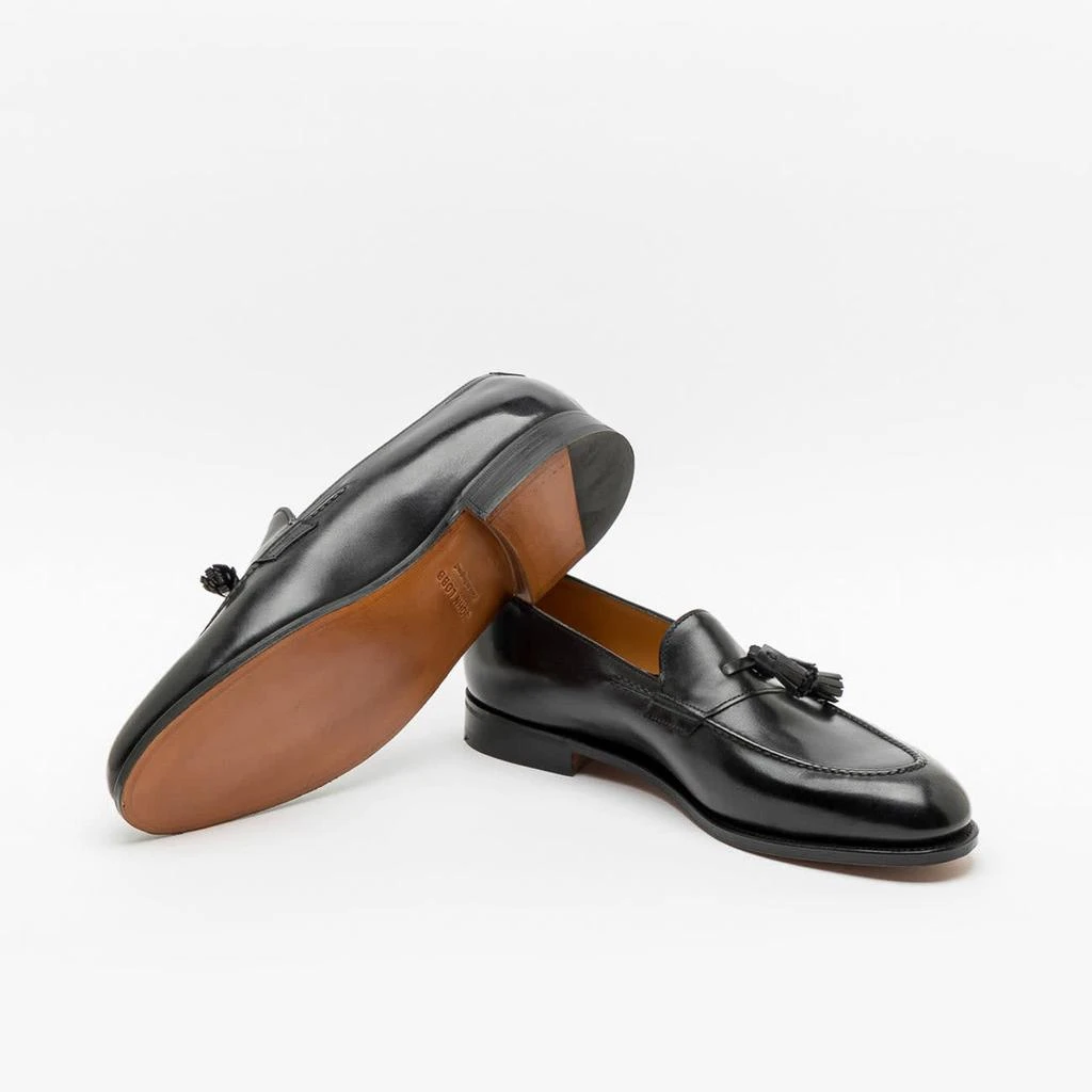 John Lobb Callington Black Museum Calf Tassel Loafer 4