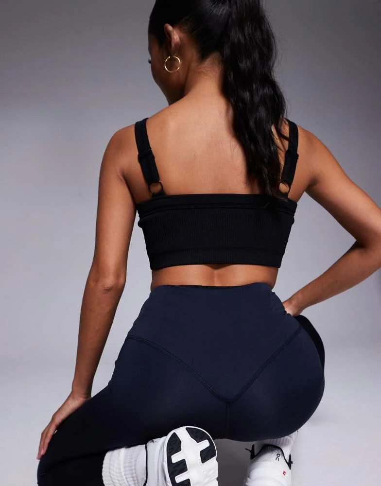 ASOS 4505 Petite Icon active bum sculpt high waist gym legging with inner pocket in deep navy 2