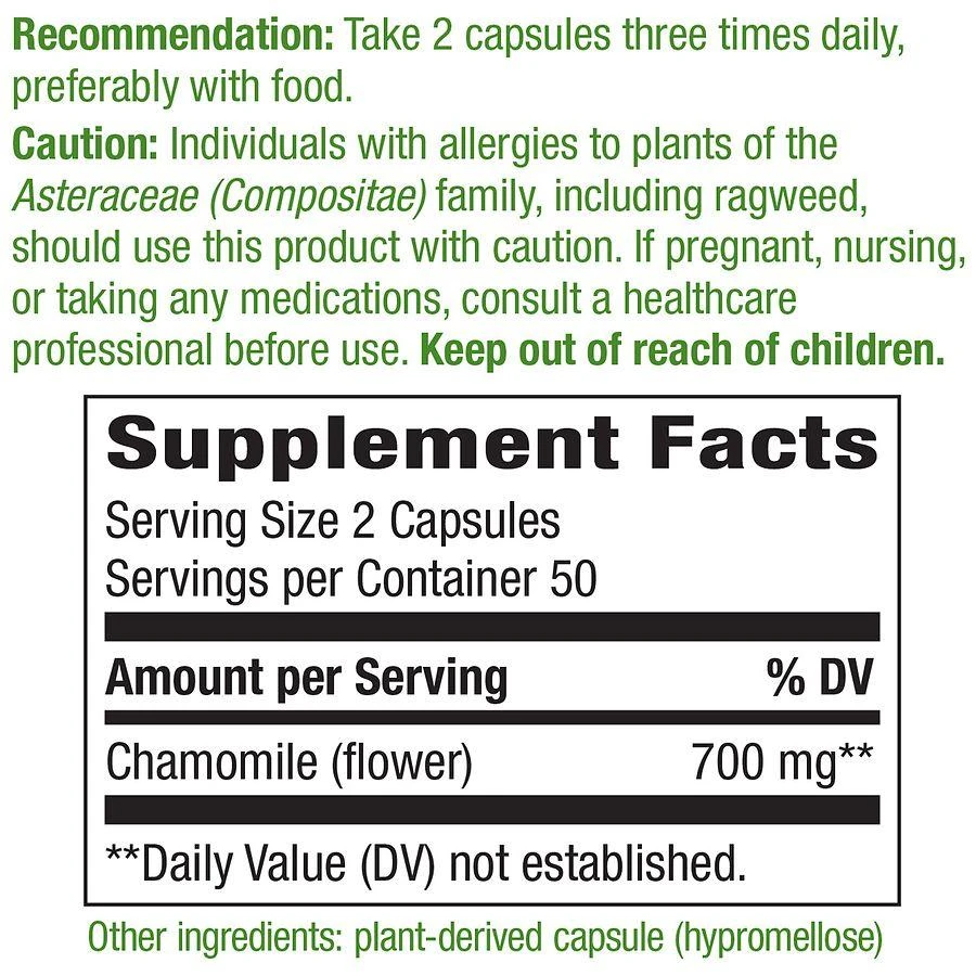 Nature's Way Chamomile Flower Capsules 4