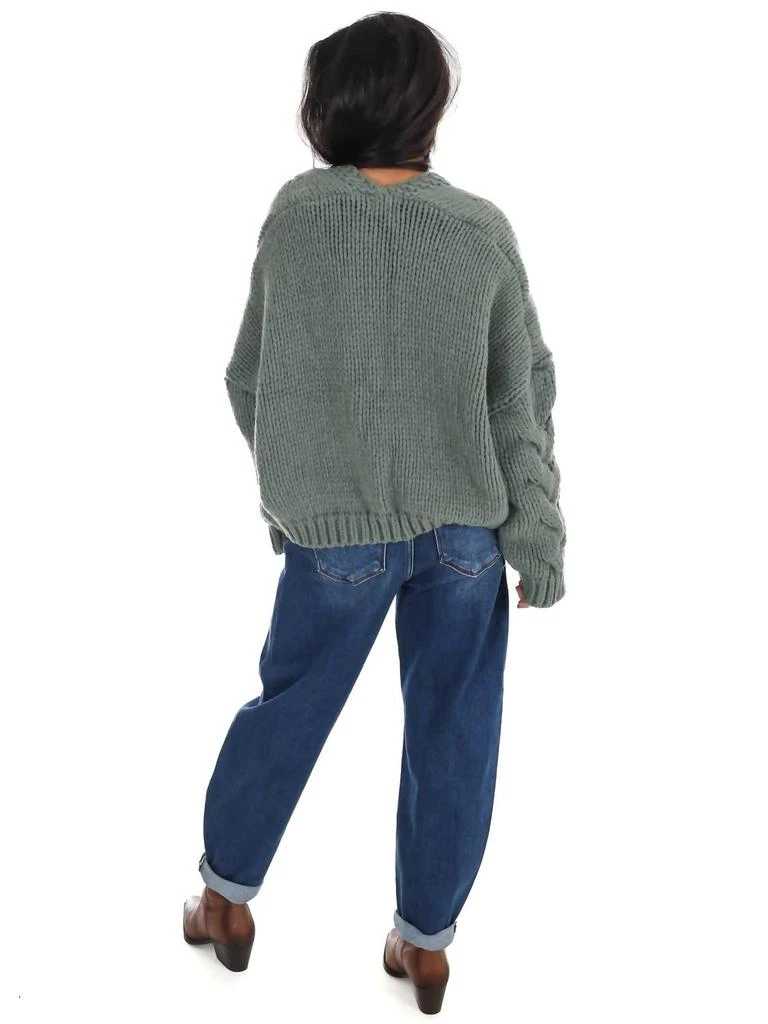 Dreamers Dreamers - Chunky Cable Knit Open Cardigan 2